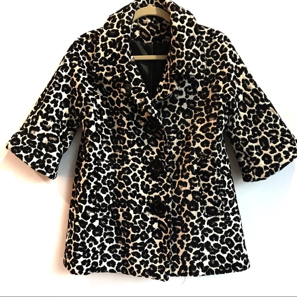 Jackets & Blazers - LEOPARD ANIMAL PRINT SHORT COAT